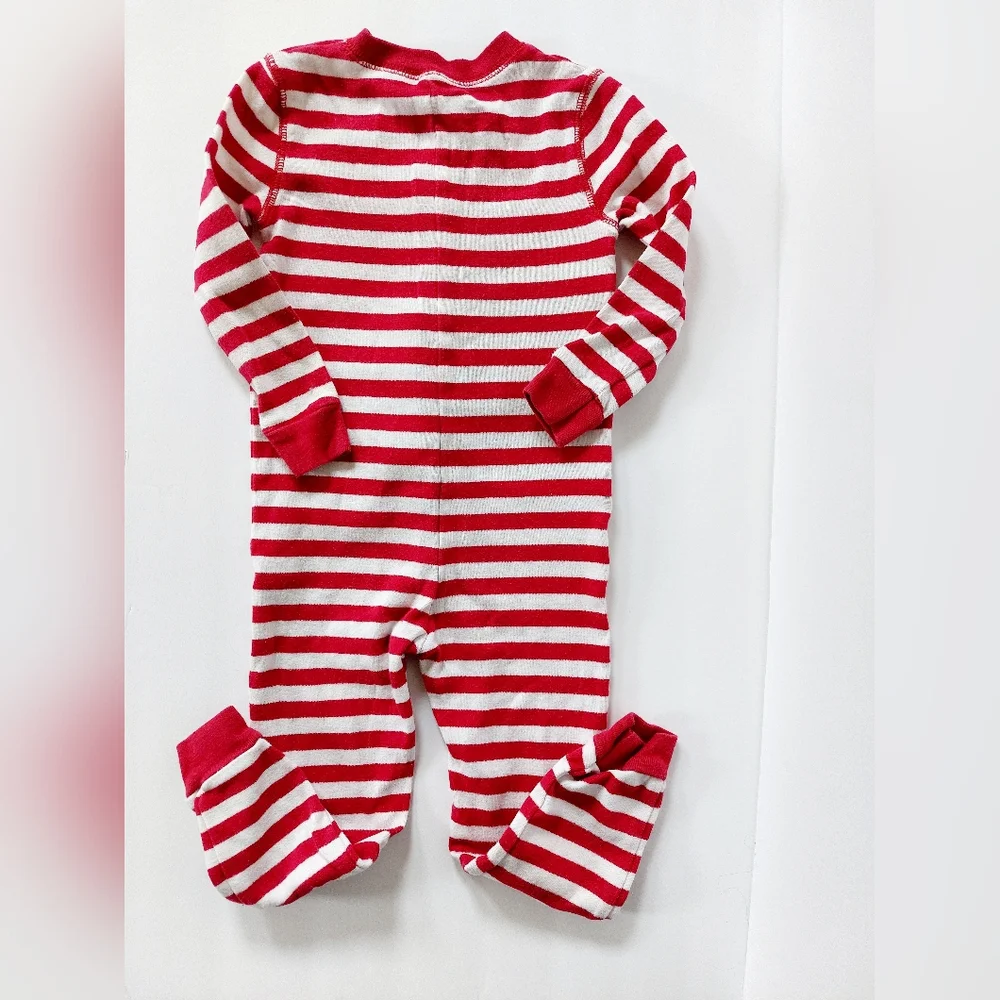 Christmas Pjs Hohoho Red & White Striped with Santa 3T‎